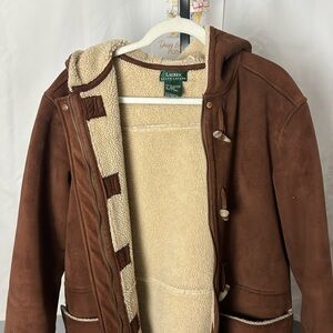 Ralph Lauren Brown Jacket with Cream Sherpa Lining